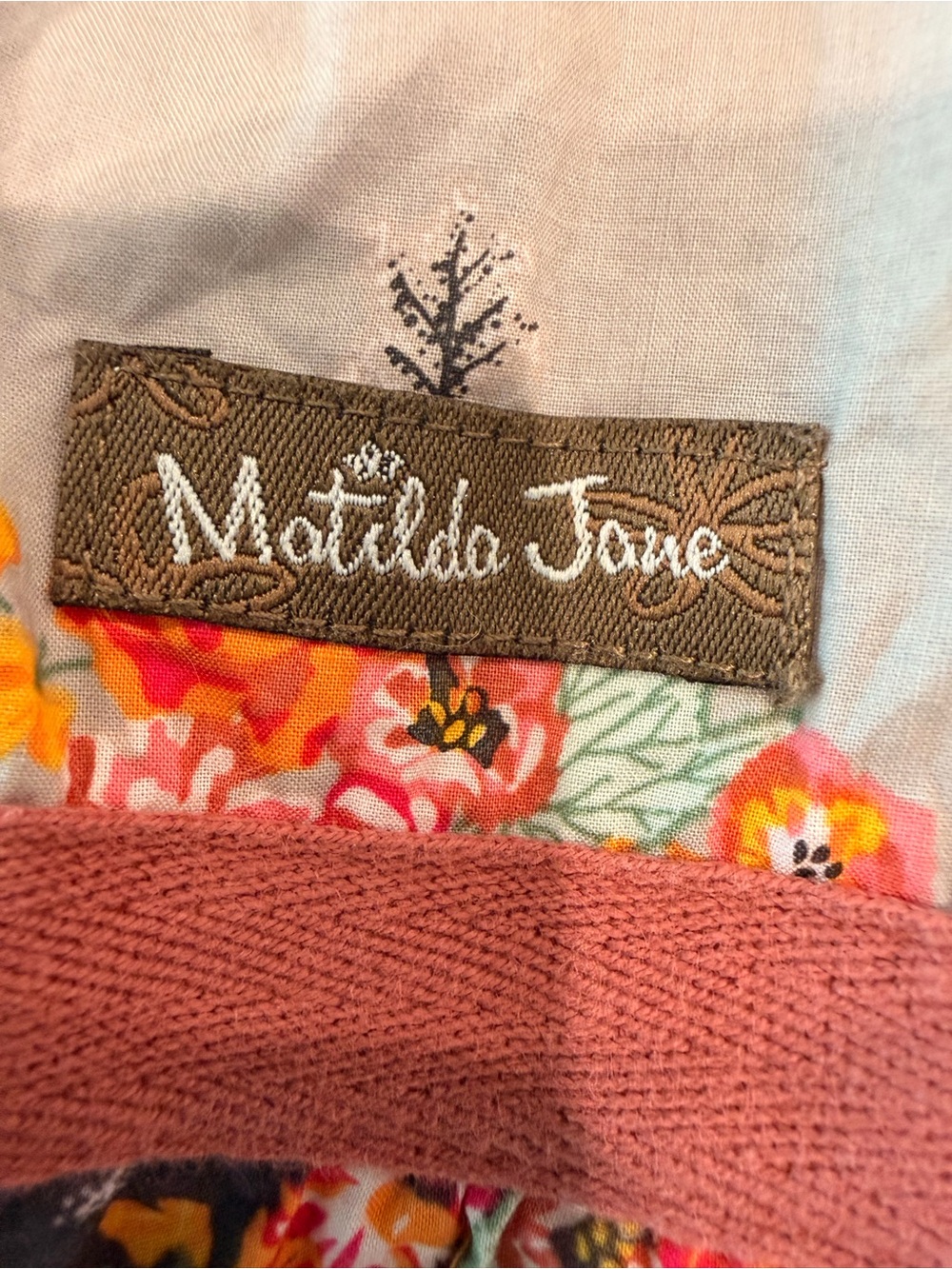 EUC Matilda Jane Coral Polka & Floral Tiered Dress 18-24 months - Picture 3 of 5